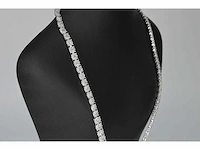Witgouden collier diamant 10.00 ct - afbeelding 6 van  9
