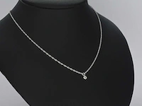 Witgouden collier diamant - afbeelding 4 van  7