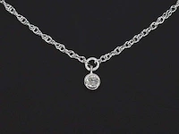 Witgouden collier diamant - afbeelding 5 van  7