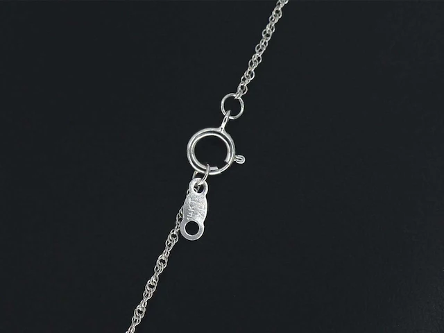 Witgouden collier diamant - afbeelding 6 van  7