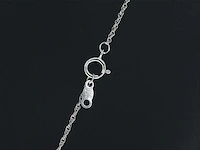 Witgouden collier diamant - afbeelding 6 van  7