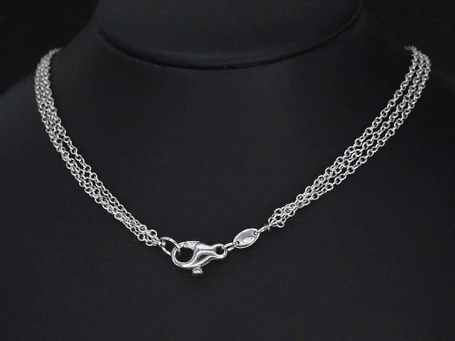 Witgouden collier diamant - afbeelding 6 van  6