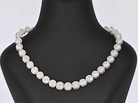 Witgouden collier met 15.00 carat diamanten - afbeelding 1 van  10