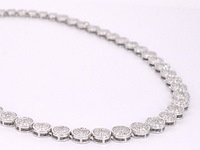 Witgouden collier met 15.00 carat diamanten - afbeelding 8 van  10