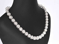 Witgouden collier met 15.00 carat natuurlijke diamanten - afbeelding 5 van  10