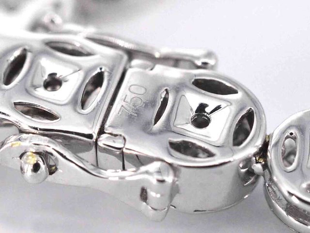 Witgouden collier met 15.00 carat natuurlijke diamanten - afbeelding 7 van  10