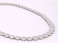 Witgouden collier met 15.00 carat natuurlijke diamanten - afbeelding 8 van  10