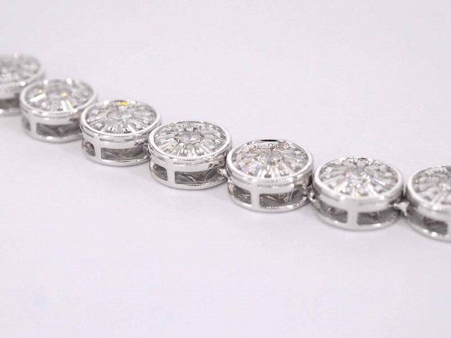 Witgouden collier met 15.00 carat natuurlijke diamanten - afbeelding 9 van  10