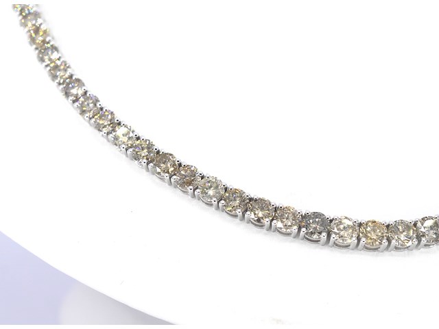 Witgouden collier met briljant geslepen diamanten 30.00 carat - afbeelding 4 van  9