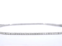 Witgouden collier met briljant geslepen diamanten - afbeelding 5 van  9