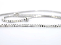 Witgouden collier met briljant geslepen diamanten - afbeelding 6 van  9