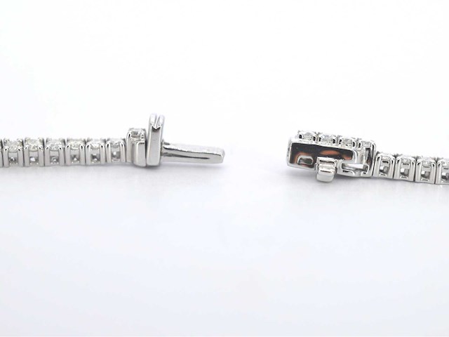 Witgouden collier met briljant geslepen diamanten - afbeelding 7 van  9