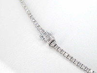 Witgouden collier met briljant geslepen diamanten - afbeelding 8 van  9