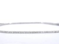 Witgouden collier met briljant geslepen diamanten - afbeelding 5 van  10