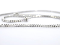 Witgouden collier met briljant geslepen diamanten - afbeelding 6 van  10