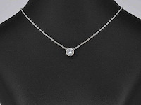 Witgouden collier met diamant 1.00 carat - afbeelding 6 van  7