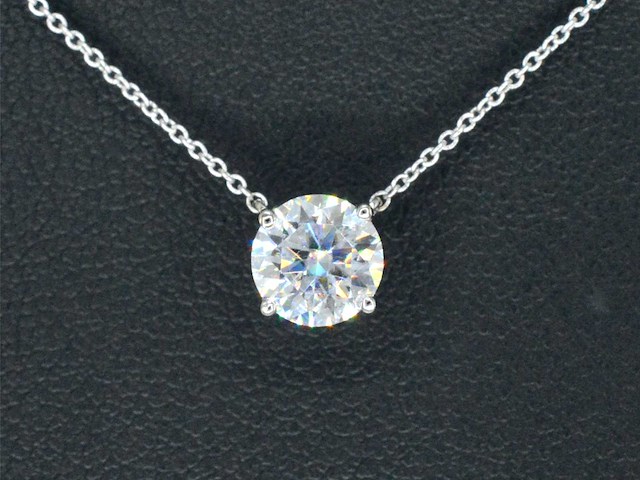 Witgouden collier met diamant 1.00 carat - afbeelding 1 van  6