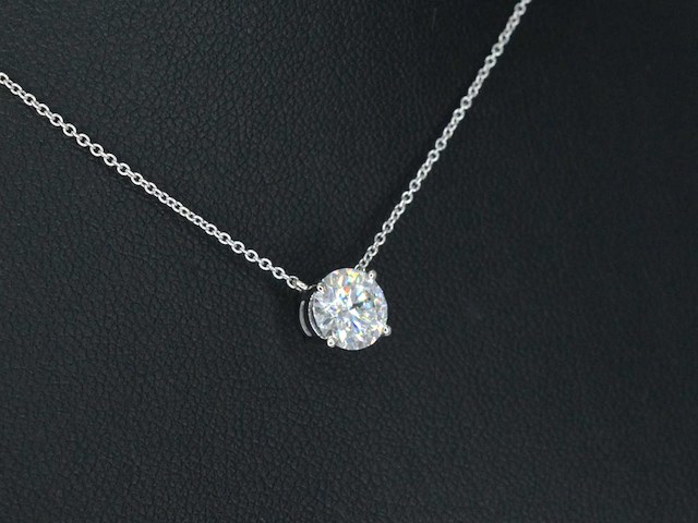 Witgouden collier met diamant 1.00 carat - afbeelding 5 van  6
