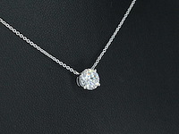 Witgouden collier met diamant 1.00 carat - afbeelding 5 van  6