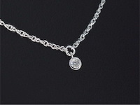 Witgouden collier met diamant - afbeelding 1 van  7