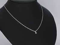 Witgouden collier met diamant - afbeelding 5 van  7