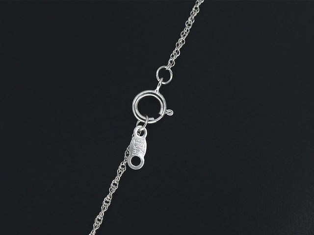 Witgouden collier met diamant - afbeelding 7 van  7