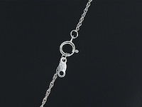 Witgouden collier met diamant - afbeelding 6 van  8