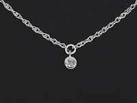 Witgouden collier met diamant - afbeelding 5 van  8