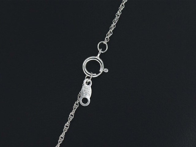 Witgouden collier met diamant - afbeelding 6 van  8