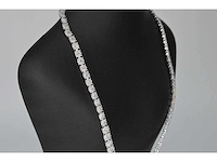 Witgouden collier met diamanten 10.00 carat - afbeelding 6 van  8