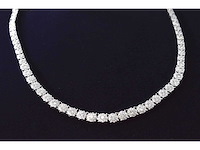 Witgouden collier met diamanten 10.00 carat - afbeelding 8 van  8