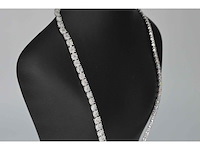 Witgouden collier met diamanten 10.00 carat - afbeelding 5 van  9