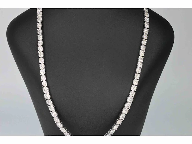 Witgouden collier met diamanten 10.00 carat - afbeelding 6 van  9
