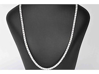 Witgouden collier met diamanten 3.50 carat