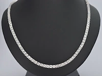 Witgouden collier met diamanten 3.50 carat
