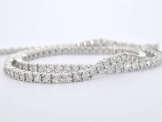 Witgouden collier met diamanten 3.50 carat - afbeelding 4 van  7