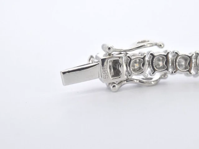 Witgouden collier met diamanten 3.50 carat - afbeelding 5 van  7