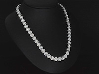 Witgouden collier met diamanten en briljanten 12.50 carat - afbeelding 4 van  8