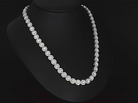 Witgouden collier met diamanten en briljanten 12.50 carat - afbeelding 3 van  9