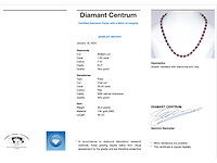 Witgouden collier met diamanten en robijn - afbeelding 3 van  9