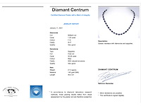 Witgouden collier met diamanten en saffier - afbeelding 3 van  9