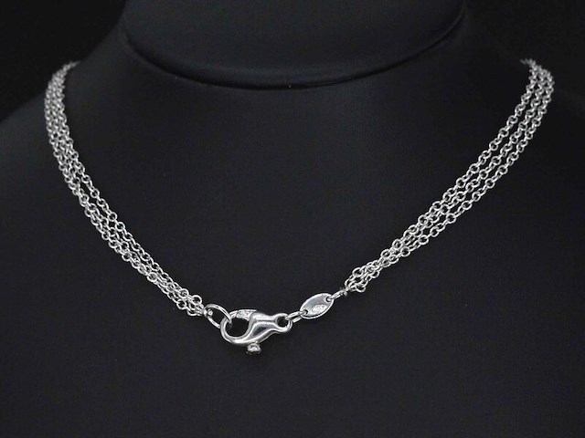 Witgouden collier met diamanten - afbeelding 5 van  7