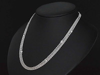 Witgouden collier met diamanten - afbeelding 2 van  7