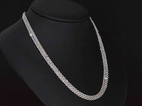 Witgouden collier met diamanten - afbeelding 3 van  7