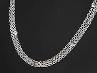 Witgouden collier met diamanten - afbeelding 4 van  7