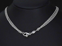 Witgouden collier met diamanten - afbeelding 5 van  7