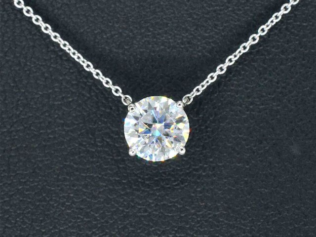 Witgouden collier met een diamant van 1.00 carat, excl. ketting - afbeelding 1 van  5