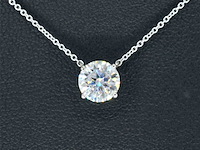 Witgouden collier met een diamant van 1.00 carat, excl. ketting
