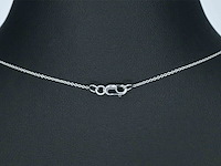 Witgouden collier met een diamant van 1.00 carat, excl. ketting - afbeelding 5 van  5
