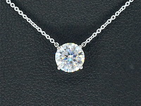 Witgouden collier met een diamant van 1.00 carat - afbeelding 1 van  6